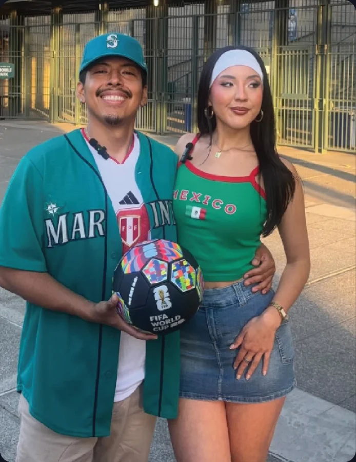 A fan at a watch party